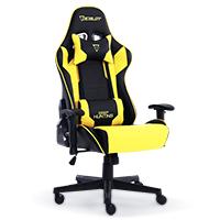 [OGS-02] SILLA GAMER OCELOT/COLOR AMARILLA CON NEGRO/DESCANSA BRAZOS AJUSTABLES/ RECLINABLE 90-155 GRADOS/ SOPORTA HASTA 150KG
